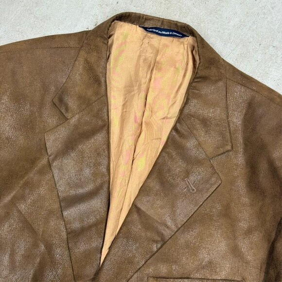 Custom Tailored Coppley Suede Style Blazer Brown Bocelli Sport Coat 46L - Picture 6 of 11